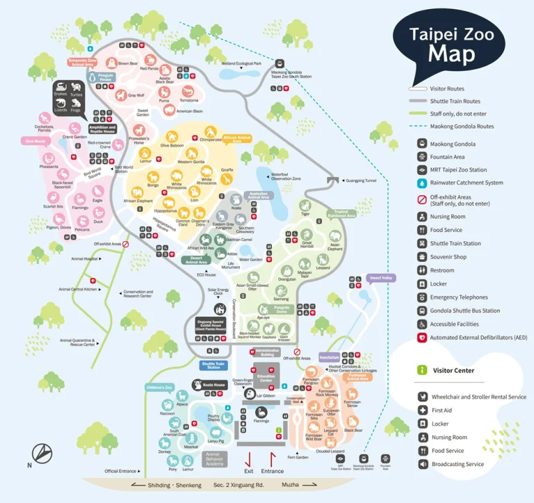 แผนที่สวนสัตว์ไทเป-taipei-zoo